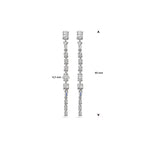 oorhangers zirkonia zilver gerhodineerd