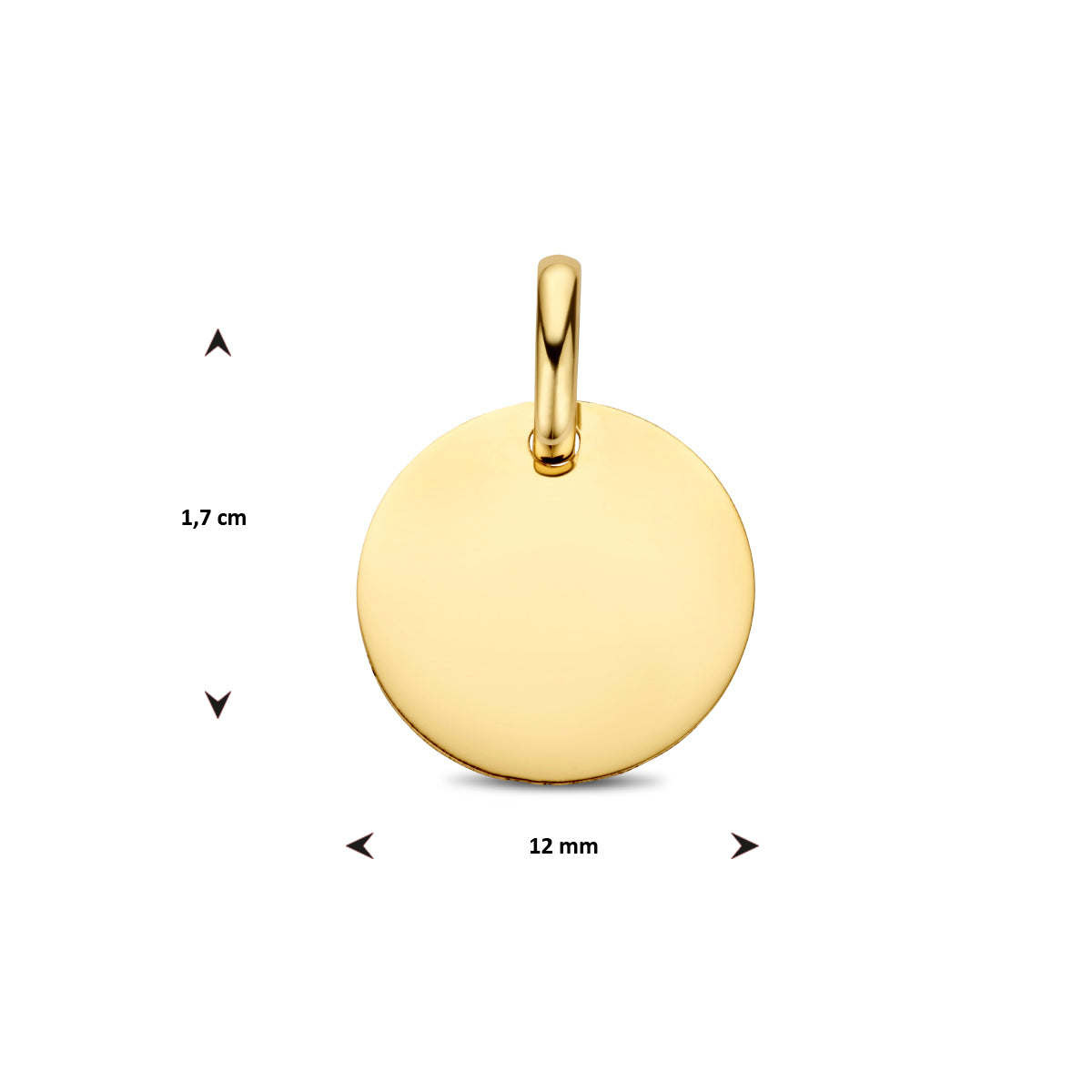 Gravuranhänger rund 14K Gelbgold