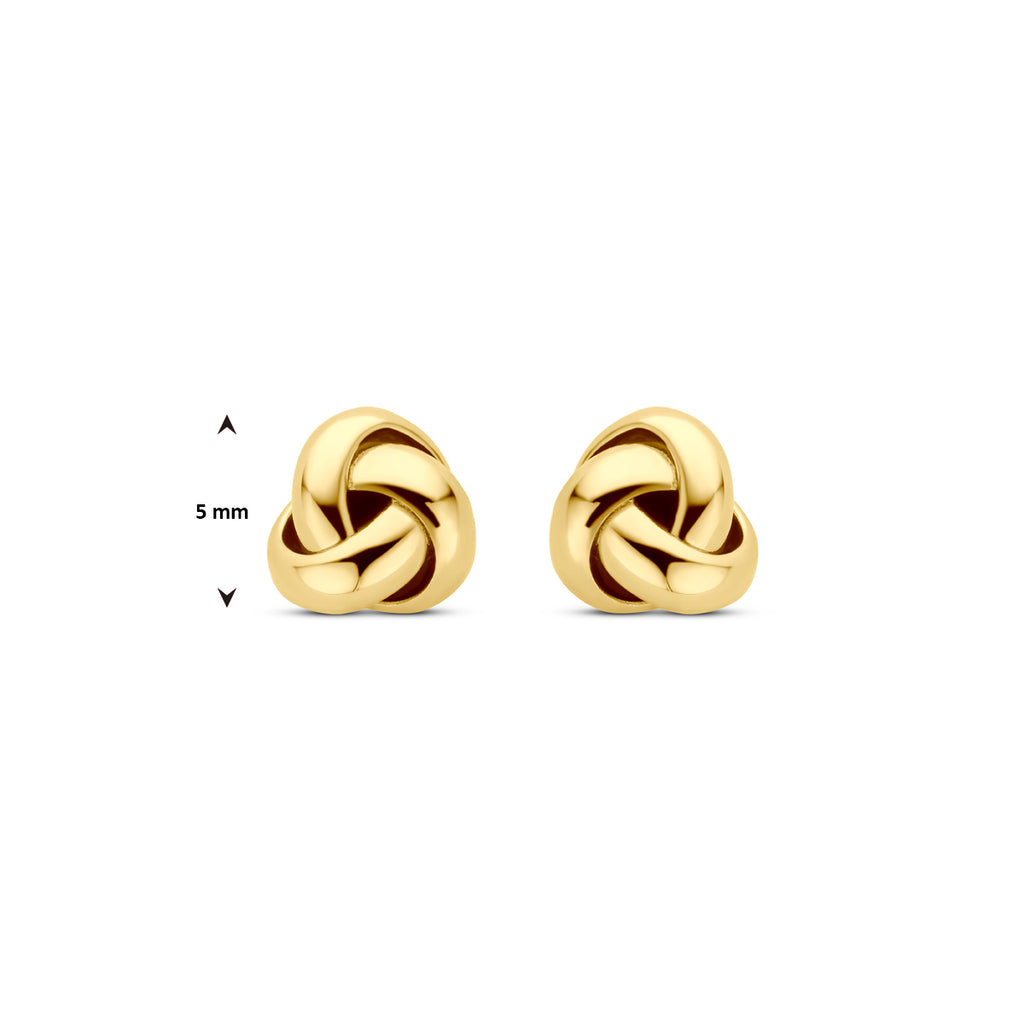 Ohrstecker Knopf 5 mm 14K Gelbgold