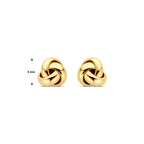 Ohrstecker Knopf 5 mm 14K Gelbgold