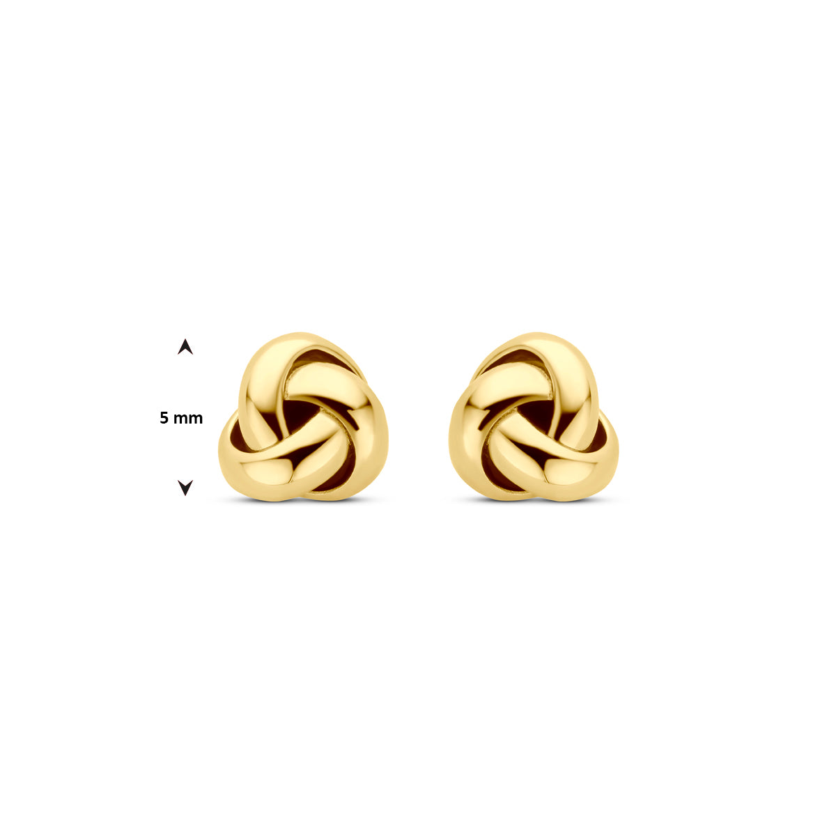 Ohrstecker Knopf 5 mm 14K Gelbgold