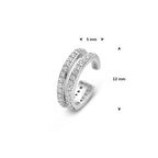 ear cuff zirkonia 12 mm zilver gerhodineerd