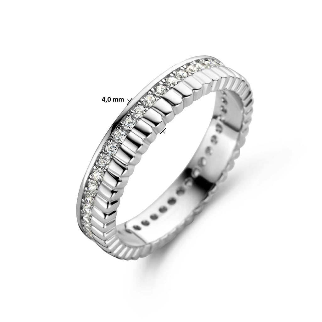 Ring Zirkonia Silber rhodiniert
