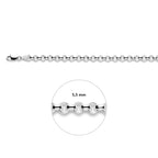 jasseron 5,5 mm zilver wit