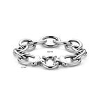 Armband großes Schloss 17 mm 21,5 cm Silber rhodiniert