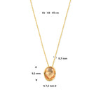 Citrin-Halskette 41 - 43 - 45 cm 14K Gelbgold