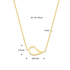 Halskette Tropfen 41 - 43 - 45 cm 14K Gelbgold