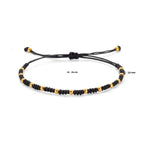 armband bolletjes 13 - 26 cm 14K goud met rubber/nylon/leer - bol