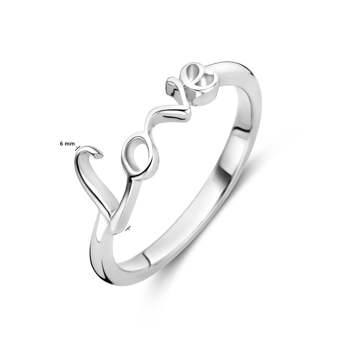 Ring Liebe Silber rhodiniert