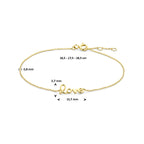 armband love 16,5 ��� 17,5 ��� 18,5 cm 14K geelgoud