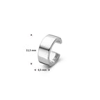 ear cuff 11,5 mm zilver gerhodineerd