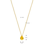 collier citrien 42 – 44 cm 14K geelgoud