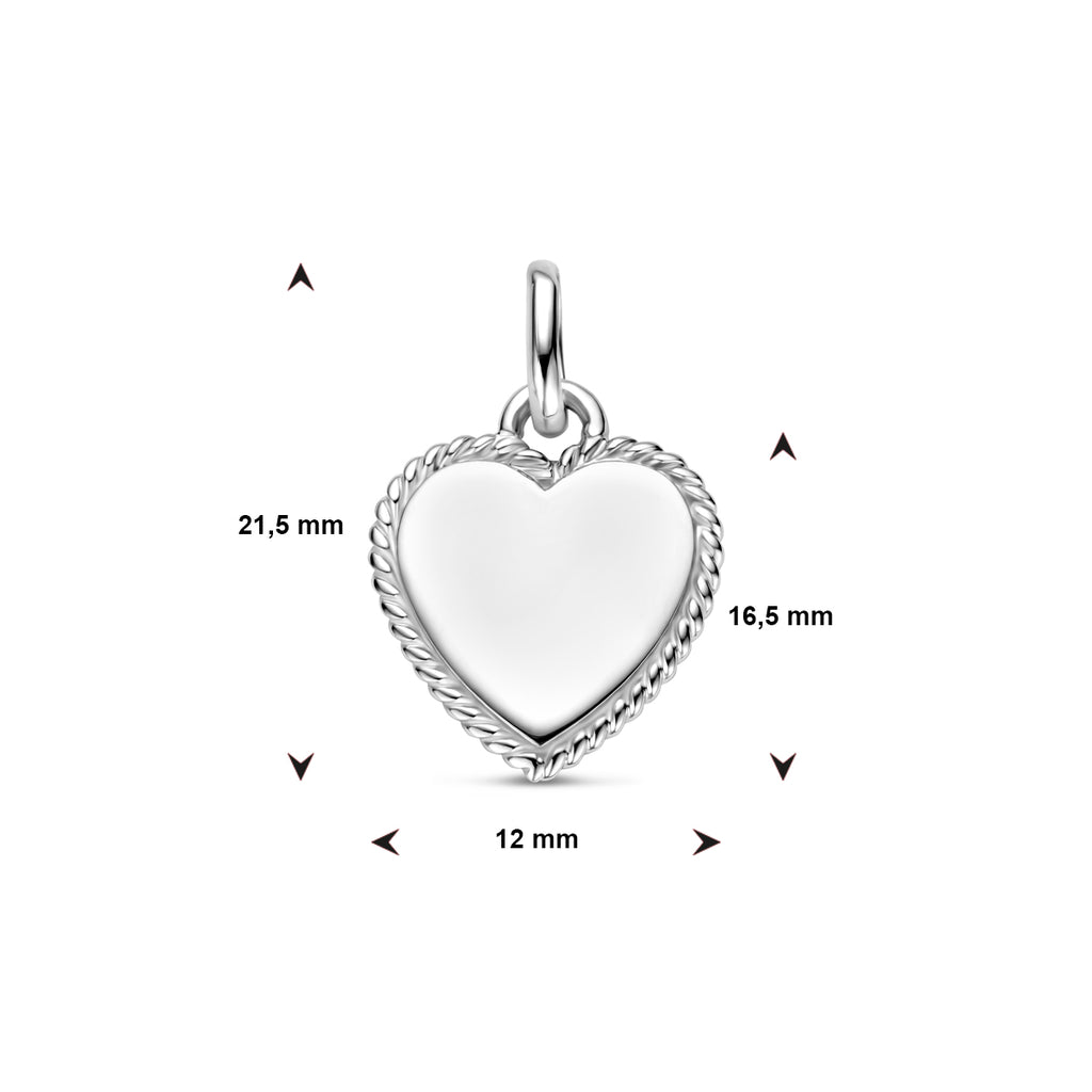 graveerhanger hartje zilver gerhodineerd