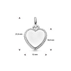 graveerhanger hartje zilver gerhodineerd