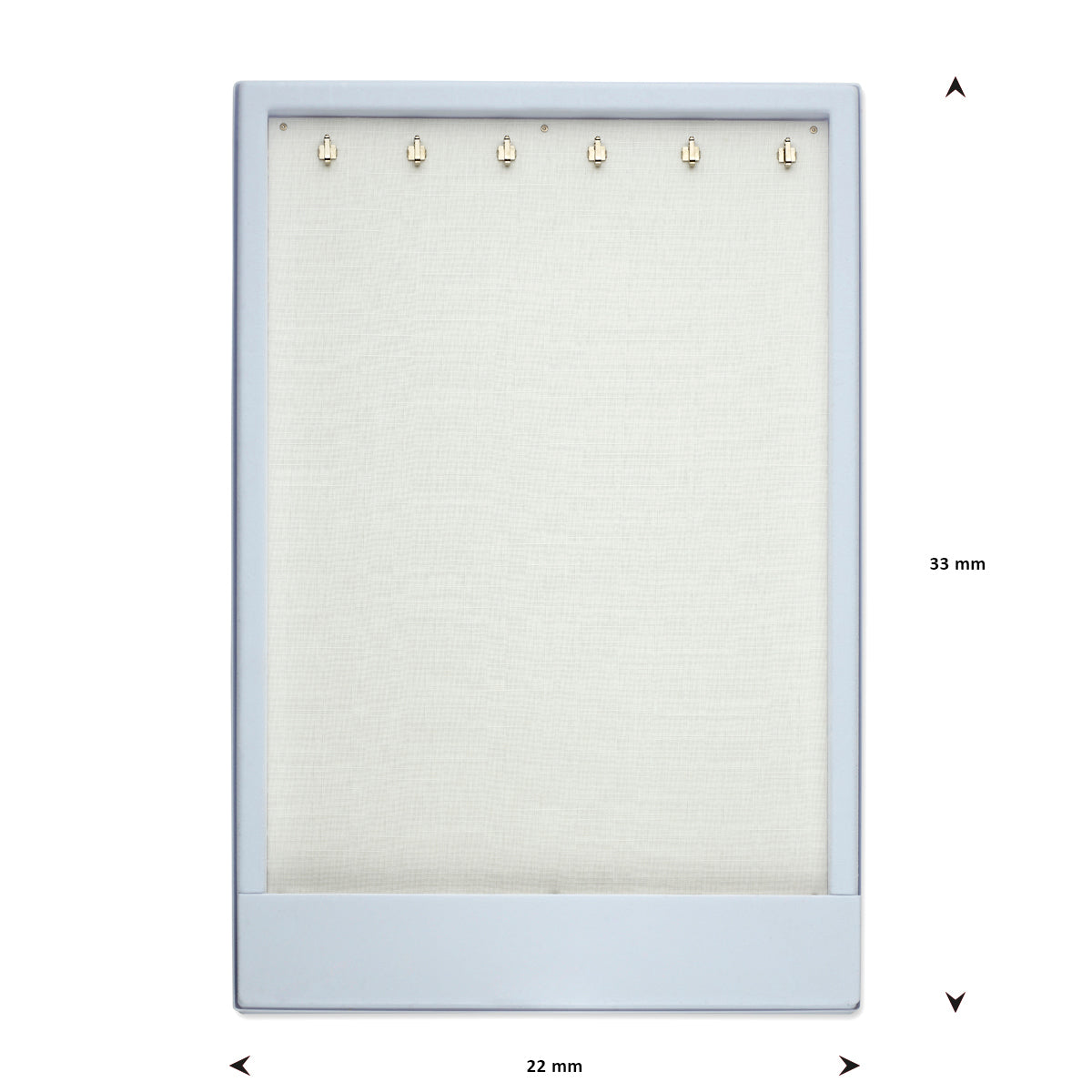 opmaaktray carrousel 330 x 220 mm wit met zilverkleurige haakjes pos materialen