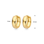 9 Karat Klappcreolen 13 mm 9 Karat Gelb