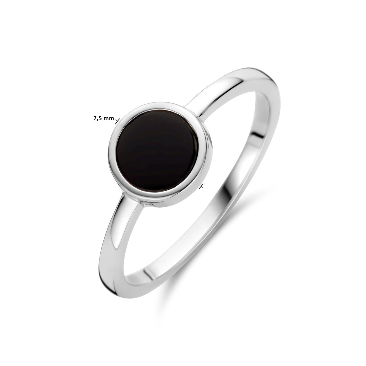 Ring Onyx Silber rhodiniert