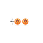 Ohrstecker orange Emaille und Zirkonia 1 Mikron Silber vergoldet (gelb)