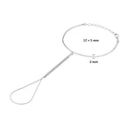 handsieraad zirkonia 17 + 5 cm zilver gerhodineerd