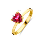 Ring Herz rosa Topas 14K Gelbgold