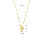 collier diamant 0.02ct h si 41 - 43 - 45 cm 14K geelgoud