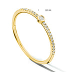 ring diamant 0.115ct h si 14K geelgoud