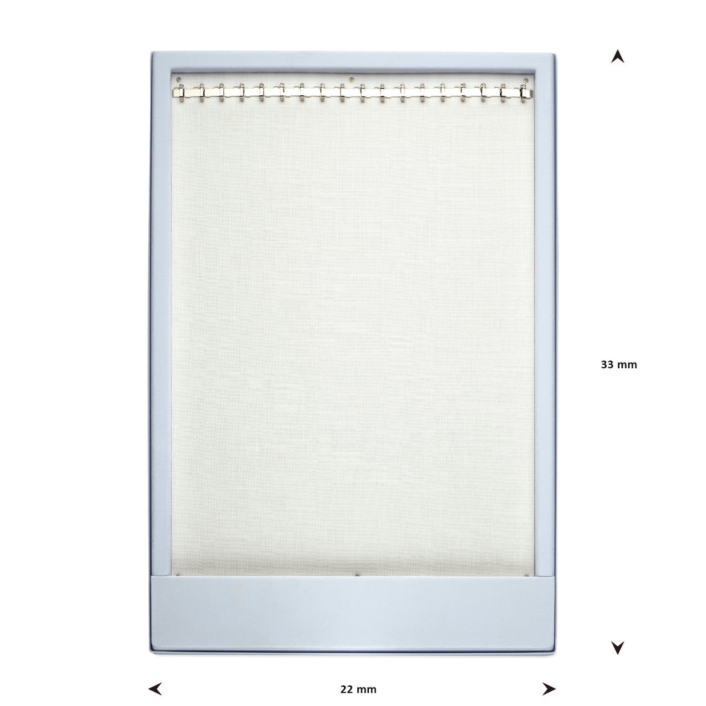 opmaaktray carrousel 330 x 220 mm wit met zilverkleurige haakjes pos materialen