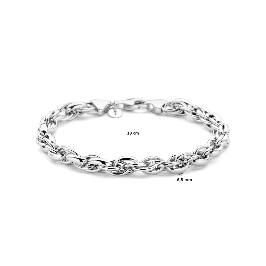 Armband 6,5 mm Silber rhodiniert