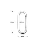 connector 20 mm zilver gerhodineerd