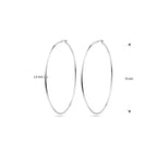 oorringen ronde buis 1,5 mm zilver wit