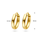 9k klapoorringen buis 3,5 mm 9K geel
