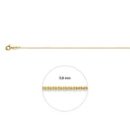 Anker rund 0,8 mm 14K Gelbgold
