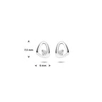 Ohrstecker Zirkonia 7,5 mm Silber rhodiniert