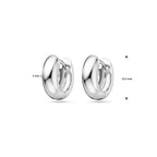 klapoorringen 13,5 mm zilver gerhodineerd