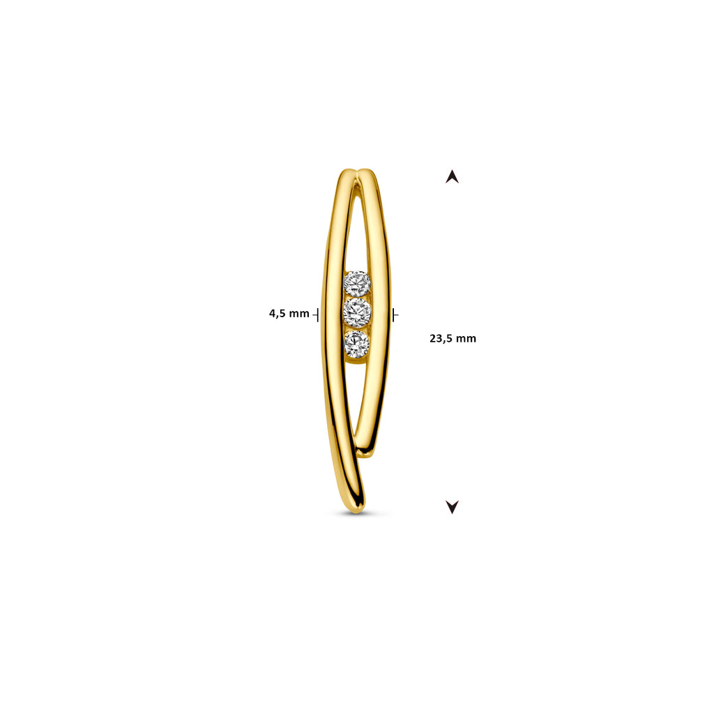 hanger diamant 0.10ct h si 14K geelgoud