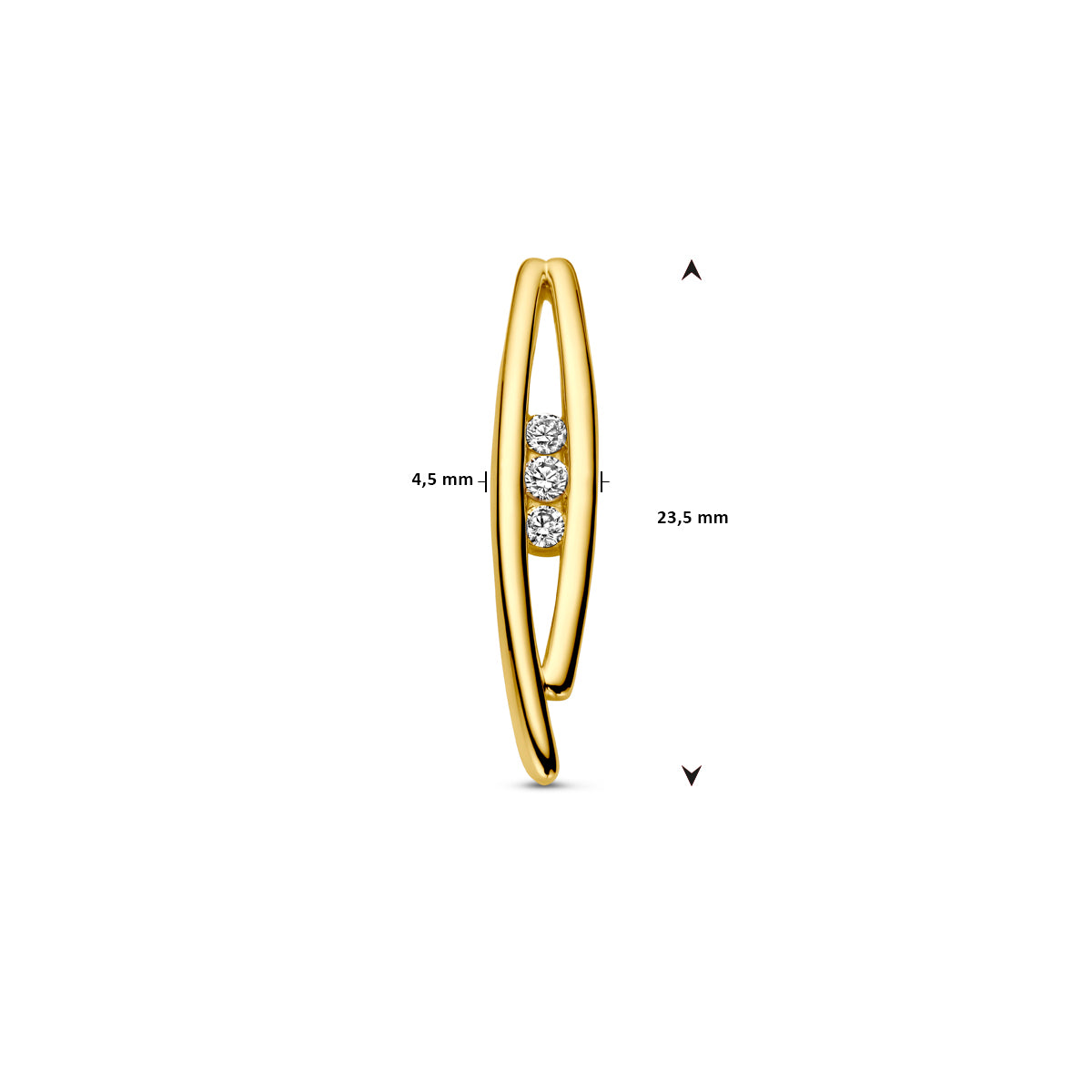 hanger diamant 0.10ct h si 14K geelgoud