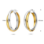 oorringen 27,5 mm 1 micron zilver verguld (geel/rhodium)