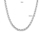 koord 6,5 mm zilver gerhodineerd