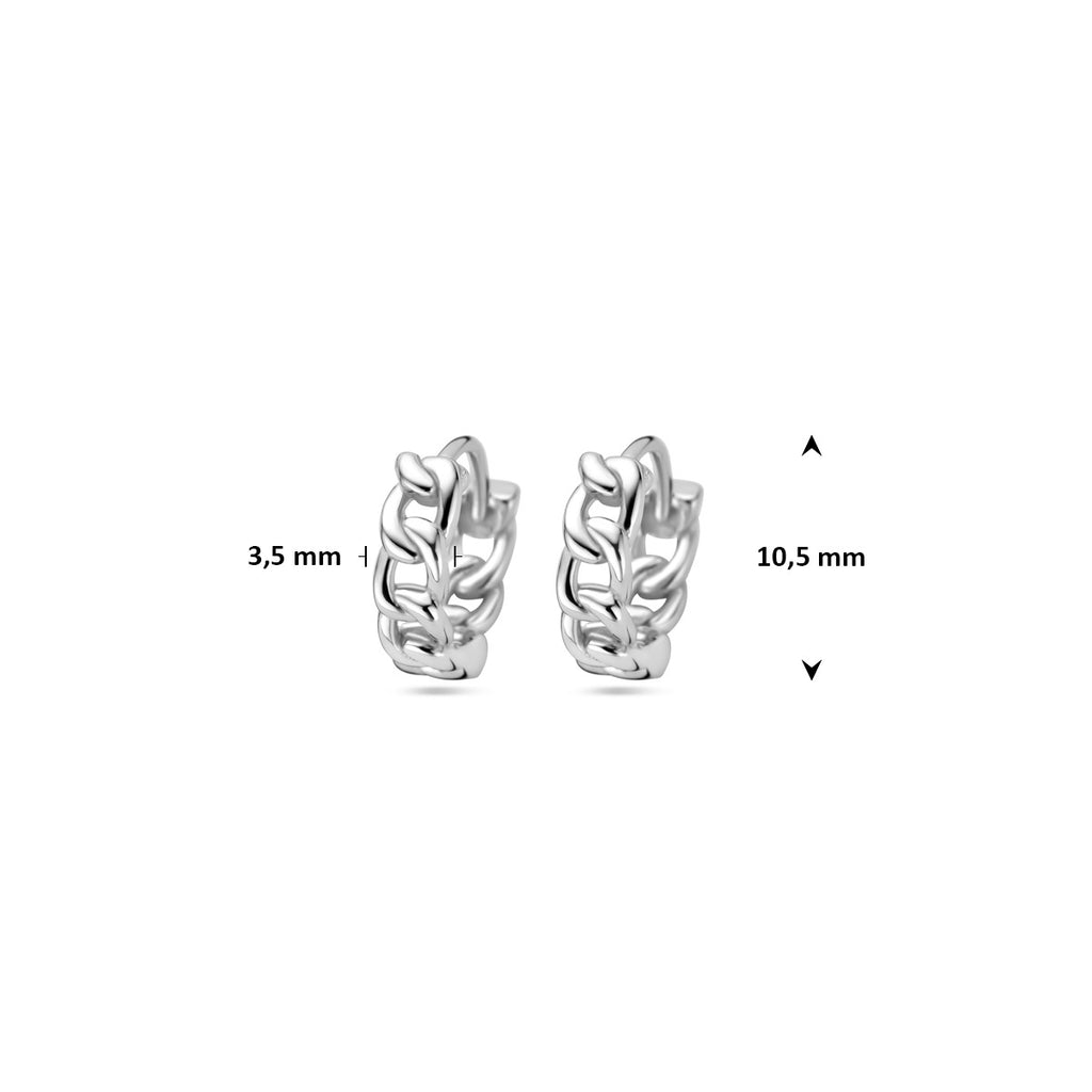 klapoorringen 10,5 mm zilver gerhodineerd