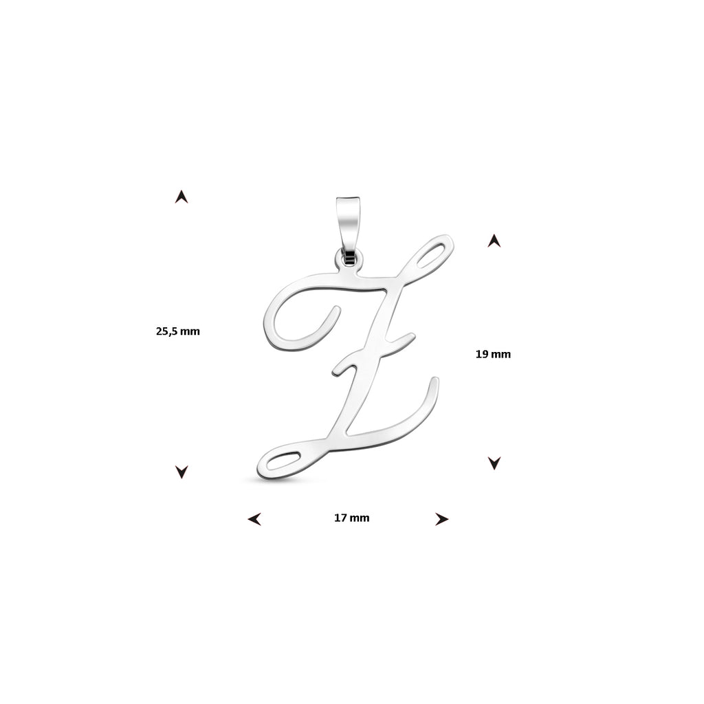 hanger letter zilver gerhodineerd