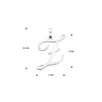 hanger letter zilver gerhodineerd