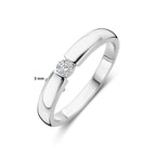 Ring Zirkonia Silber rhodiniert