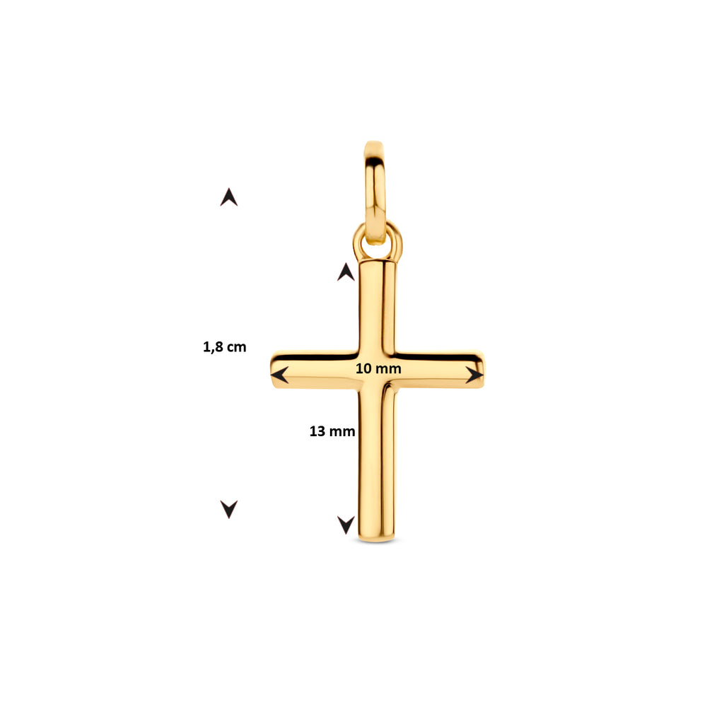 hanger kruis 14K geelgoud