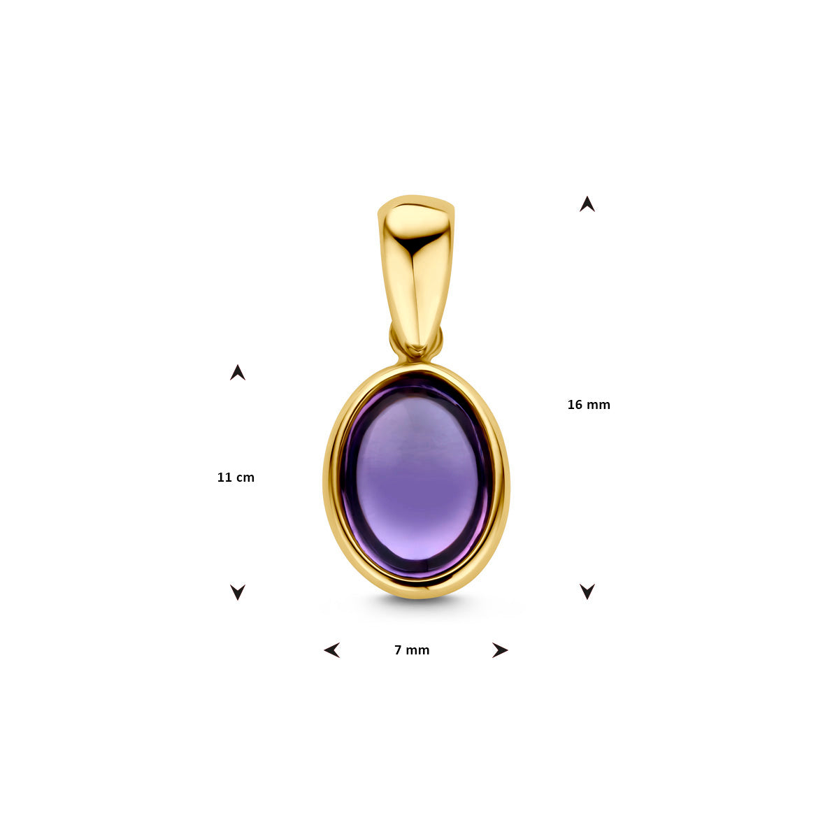 Anhänger Amethyst 14K Gelbgold