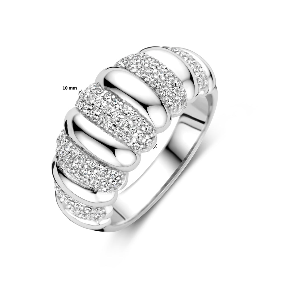 Ring Zirkonia Silber rhodiniert