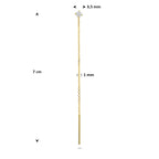 doortrekoorbel lab grown diamant 0.10ct h si per stuk 7 cm 14K geelgoud