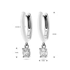 klapoorringen zirkonia en wit emaille zilver gerhodineerd