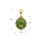 hanger smaragd 14K geelgoud