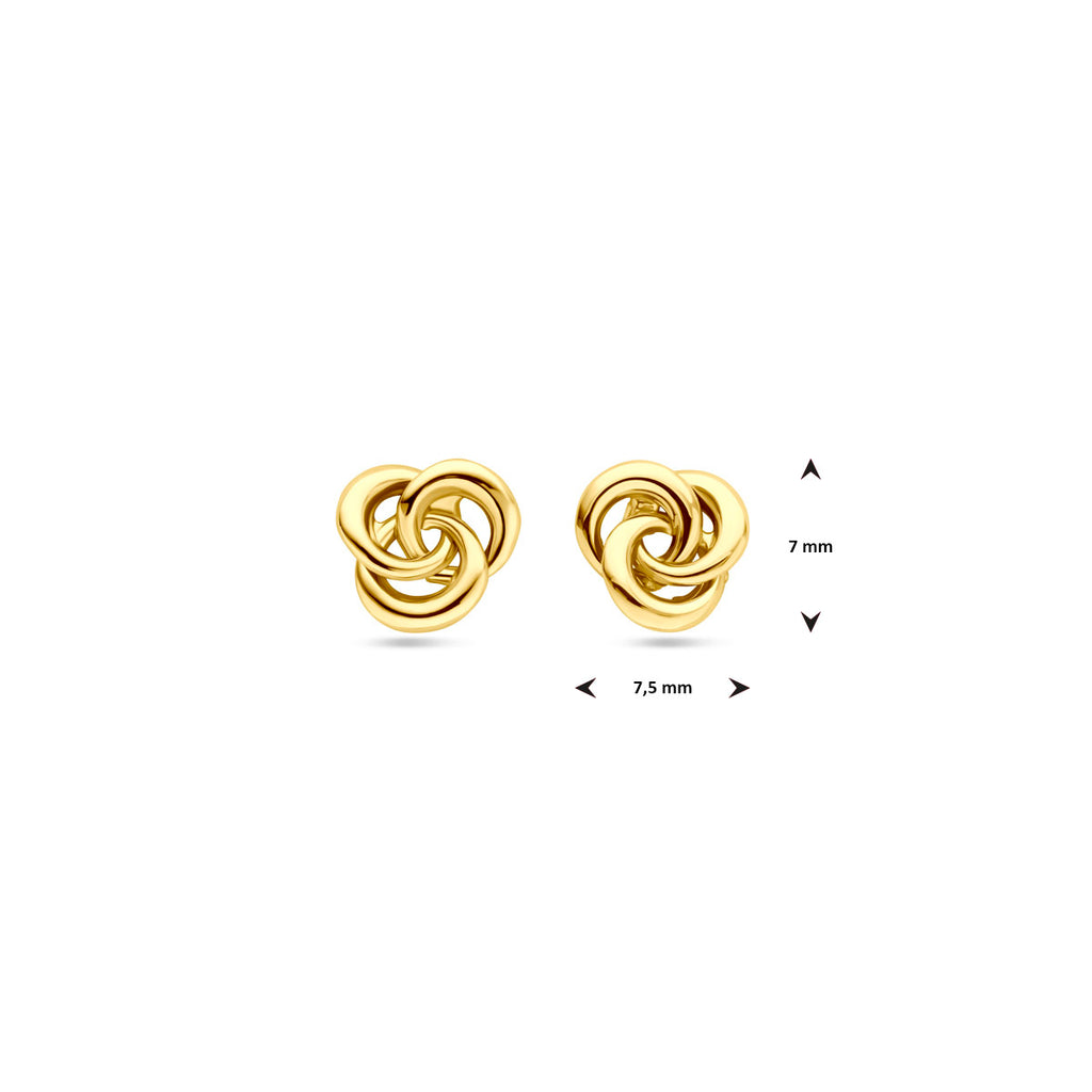 Ohrstecker 7 mm 14K Gelbgold
