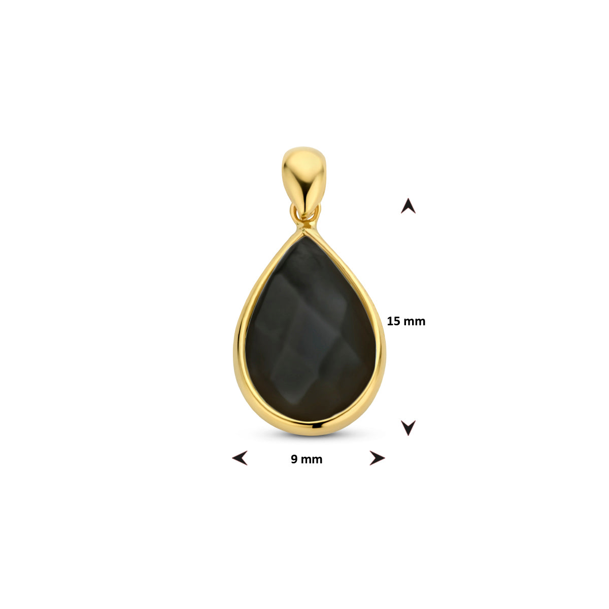 hanger onyx 14K geelgoud